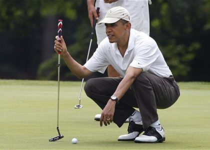 obama on the golf course